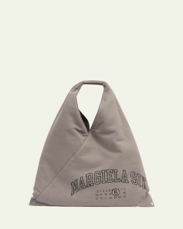 Classic Varsity-Print Canvas Tote Bag